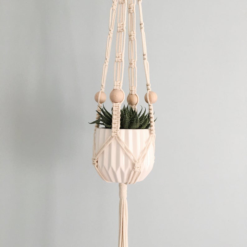 Dây Treo Tường Trang Trí Chậu Cây Cảnh Macrame.  Sản phẩm Handmade Nghệ Thuật, Sử Dụng Trang Trí Nhà Cửa, Quán Cafe,Homesaty, Quà Tặng Ý Nghĩa. DT515