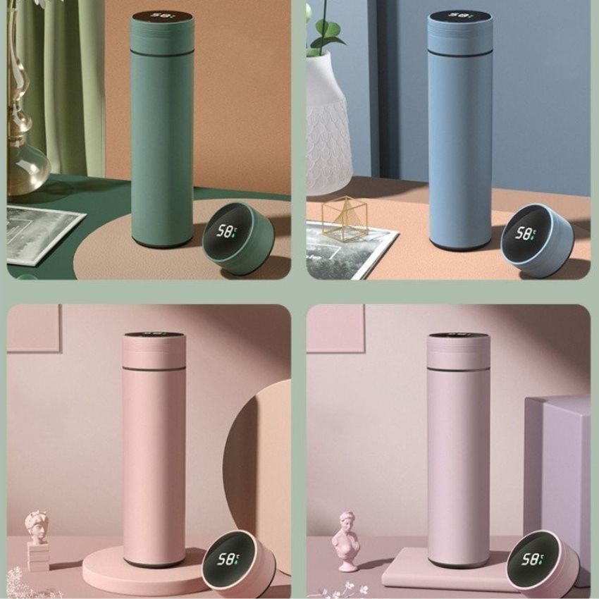 Bình giữ nhiệt hiển thị nhiệt độ thông minh inox cao cấp dung tích 480ml