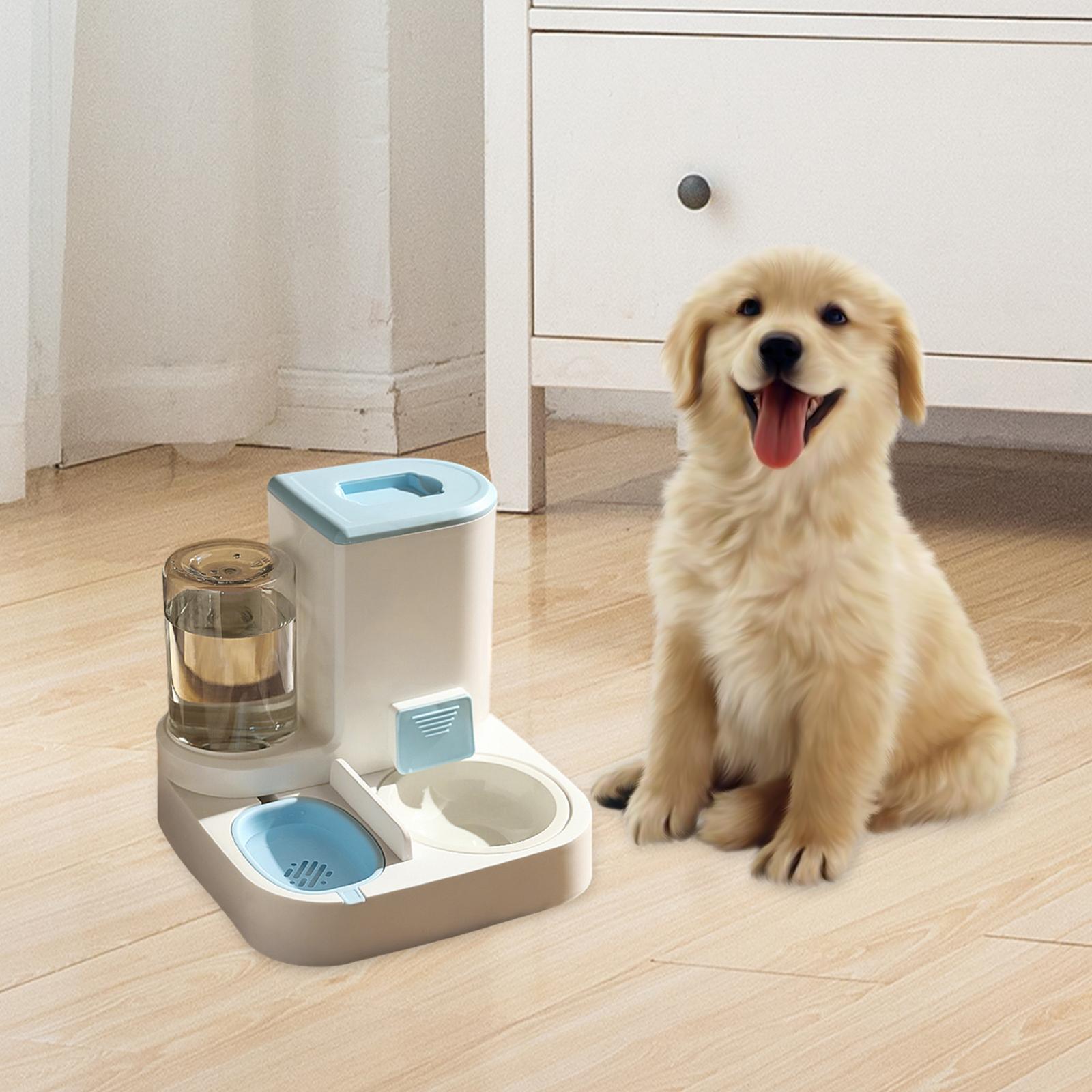 Automatic Dog Cat Feeder Feeder and Waterer Set Drinker Feeder Kitten Pet Supplies Travel Feeder and Water Dispenser Water Drinking Bowl