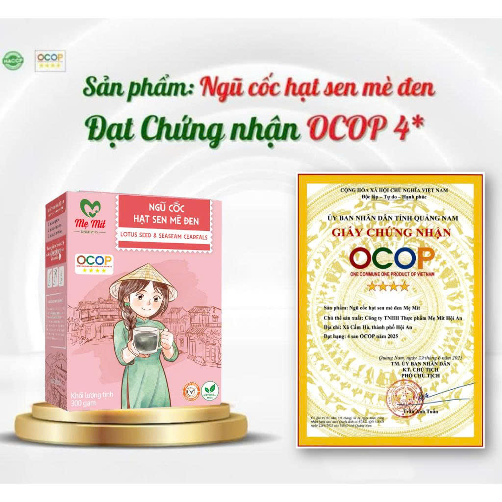Ngũ Cốc Hạt Sen Mè Đen Mẹ Mít Hộp 300g - Dinh Dưỡng, Ngon Từ Thiên Nhiên, Dưỡng Tâm An Giấc, Đẹp Da, Ăn Chay, Healthy