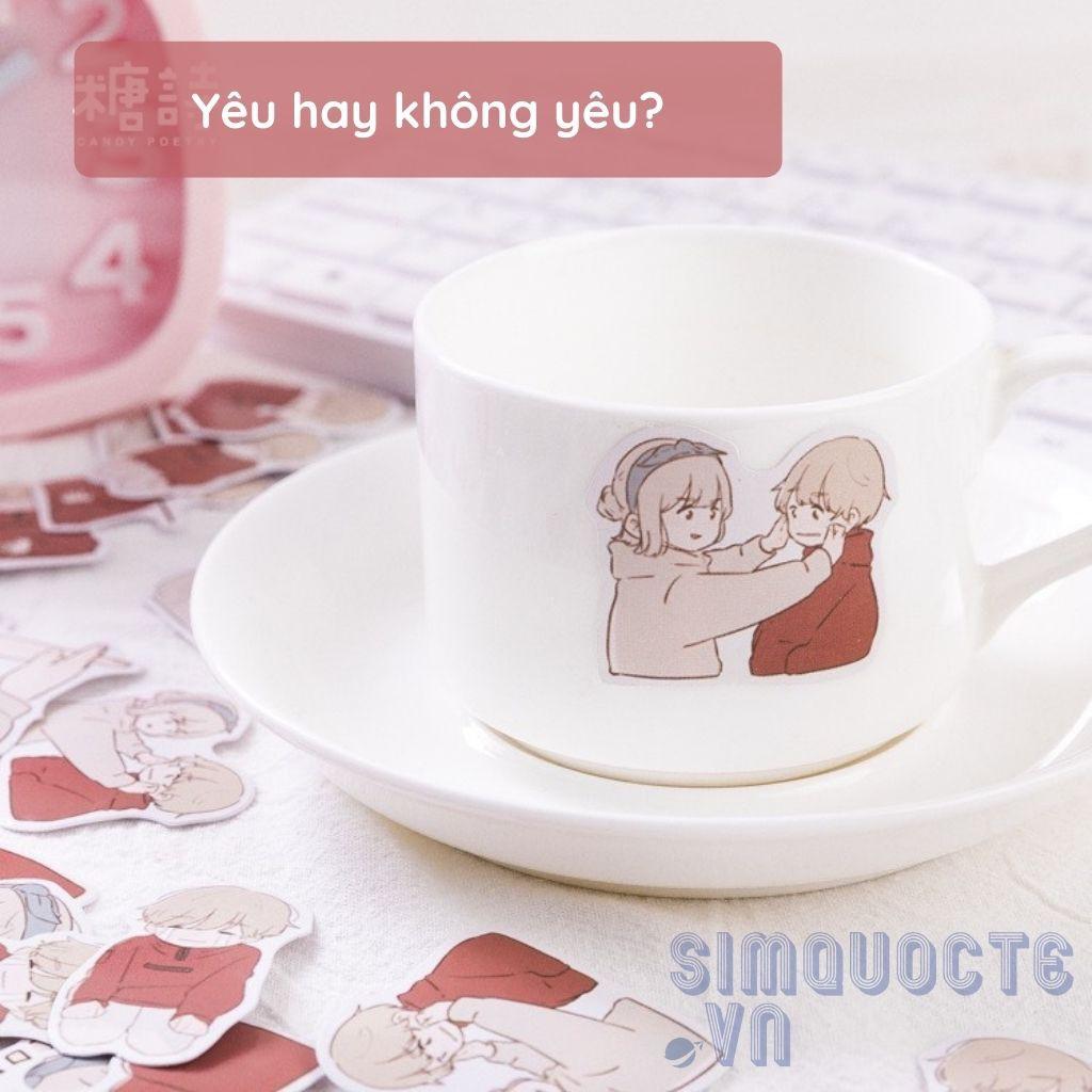 Bộ nhãn dán sticker cặp đôi crush anime ST16