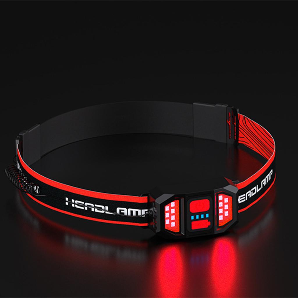 LED Head Torch with 3 Lighting Modes, USB Rechargeable/Battery Headlamp, Lightweight COB Headlight, Waterproof Flashlight for Camping Fishing Running