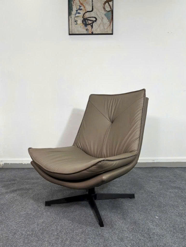 Ghế thư giãn đọc sách CL1214-P Nội thất Capta Ghế sofa phòng khách nệm dày bọc da PU chân xoay 360 độ