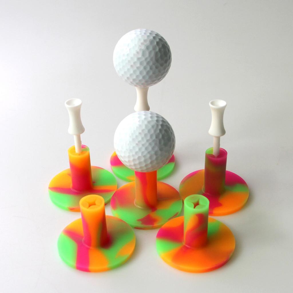 38mm Colorful Golf Tees Holder Tools For Indoor Outdoor Practice Players