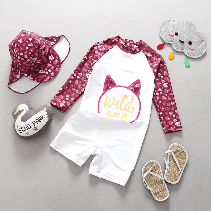 Bé Gái Đồ Bơi 1-6 Tuổi Sơ Sinh Áo Bơi Một Mảnh UV Bảo Vệ Trẻ Em Áo Tắm Hạc Áo Bơi Dành Cho trẻ Em