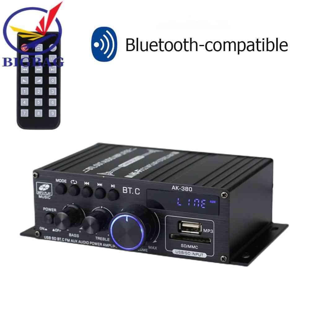Bộ Khuếch Đại Âm Thanh Bluetooth AK380 12V 2 Kênh HIFI Chuyên Dụng Cho Gia Đình