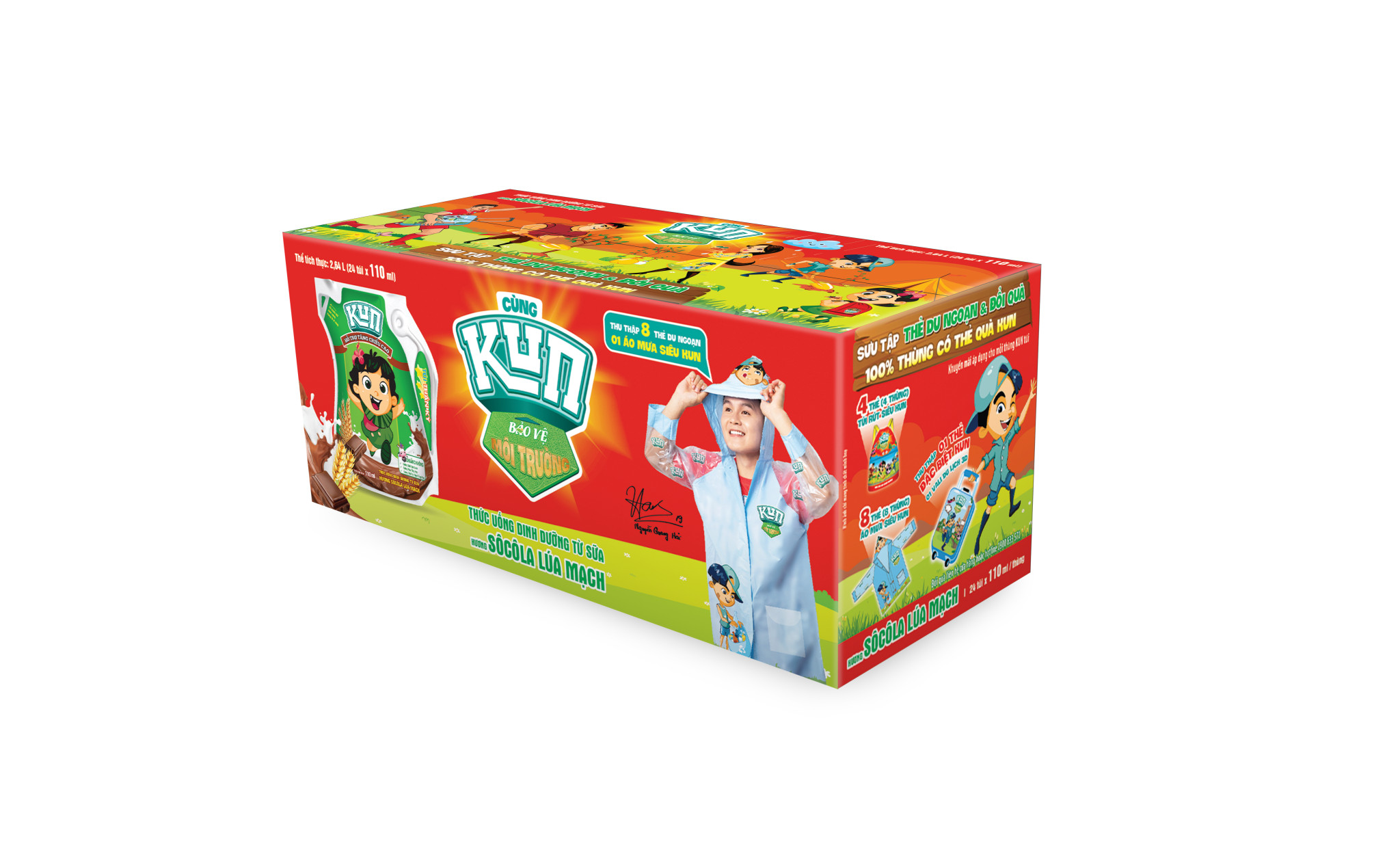 Thùng 48 Hộp Sữa SoCola Lúa Mạch KUN 110ml/hộp