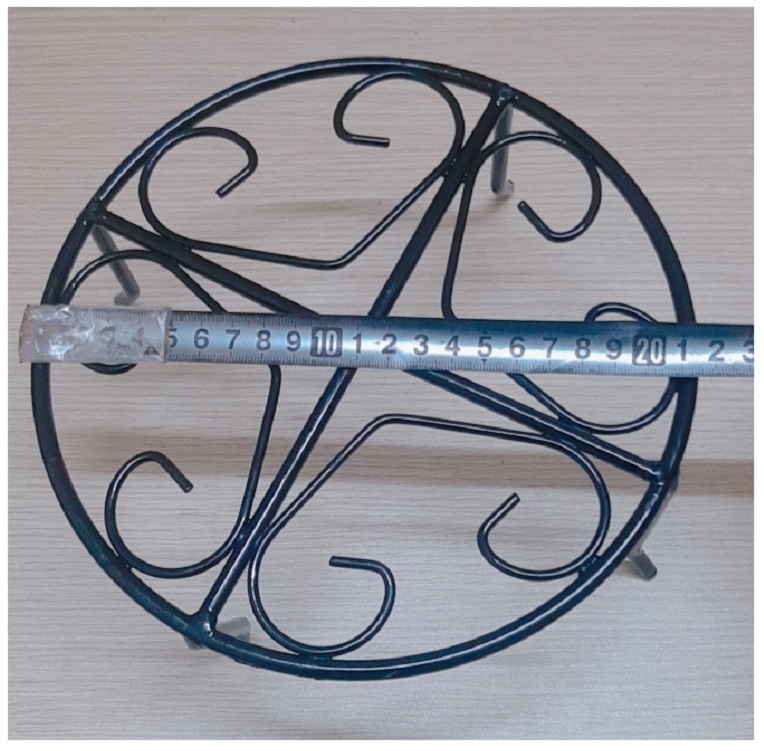 1 Kệ Sắt Đỡ Chậu Hoa Nhựa - ĐK 21.5cm, Cao 10.5cm