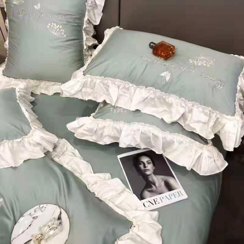 Bộ lụa 60s thêu hoa bồ công anh 7 món