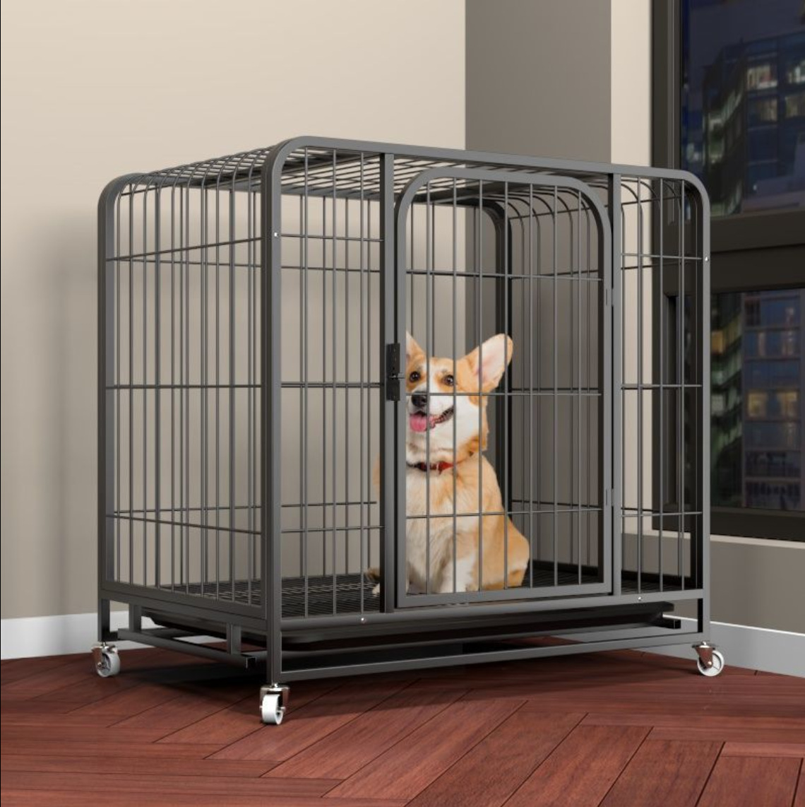 Chuồng Chó Nan Ống Cao Cấp Sơn Tĩnh Điện Size 90cm Dành Cho Thú Cưng Lớn, Chó, Mèo Lớn