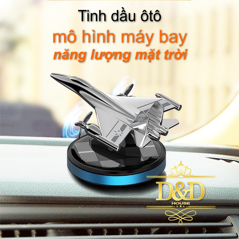 Tinh dầu thơm trang trí táp lô xe hơi, ô tô mô hình máy bay chiến đấu chạy bằng năng lượng mặt trời