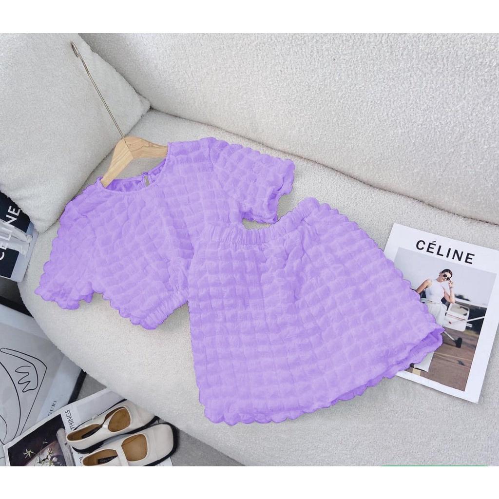 Set đồ đi chơi cực chất cho bé gái áo croptop size 12-40kg hàng thiết kế cao cấp