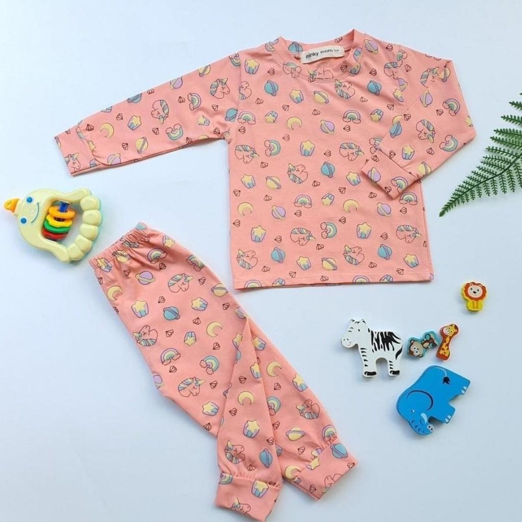 Bộ Thu Đông Dài Tay Cho Bé Bộ Minky Mom Dài Tay Cho Bé Trai Bé Gái Với Họa Tiết Siêu Đáng Yêu Chất Thun Lạnh .