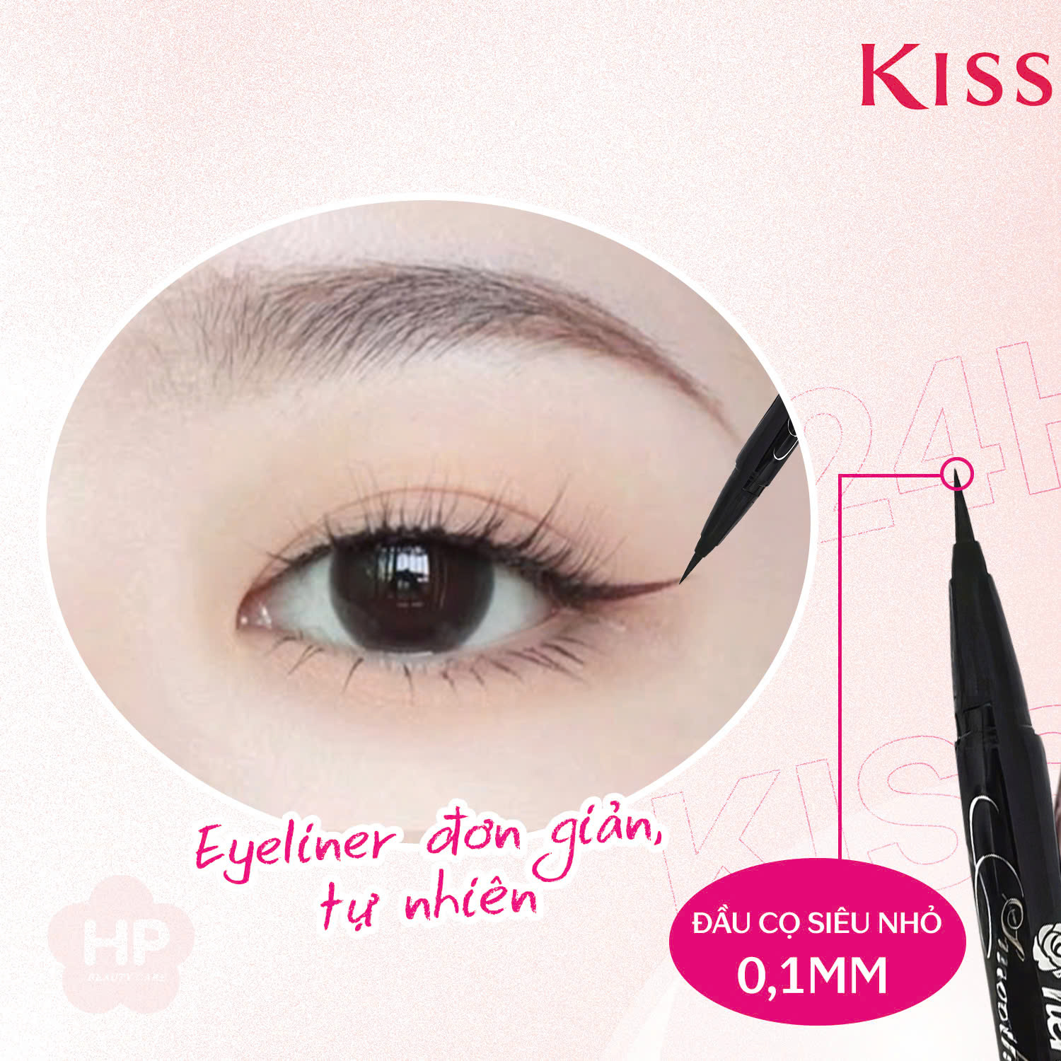 Bút Kẻ Mắt Nước Siêu Chống Trôi Kissme Heroine Make Smooth Liquid Eyeliner Super Keep Nét Siêu Sắc Mãnh (Màu Nâu Đen)