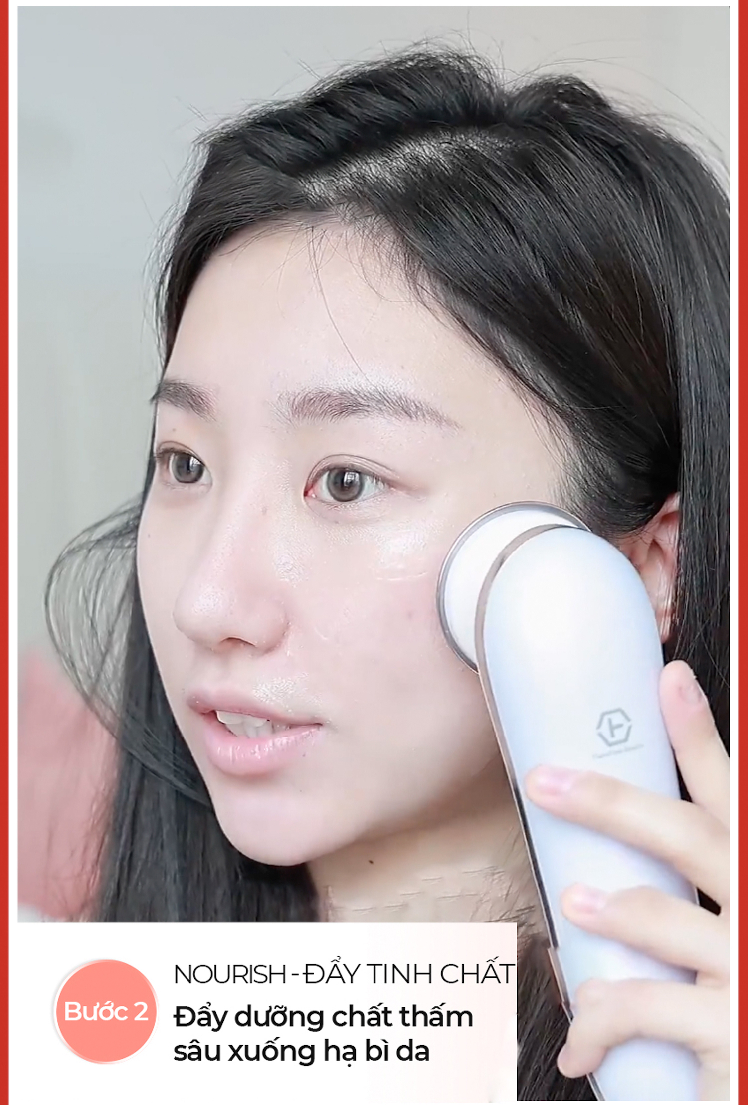 Máy điện di tinh chất siêu âm 3in1, bổ xung ION, nâng cơ EMS, Ánh sáng Photon trẻ hoá da Nanotime BEAUTY F65I BẢO HÀNH CHÍNH HÃNG 2 NĂM