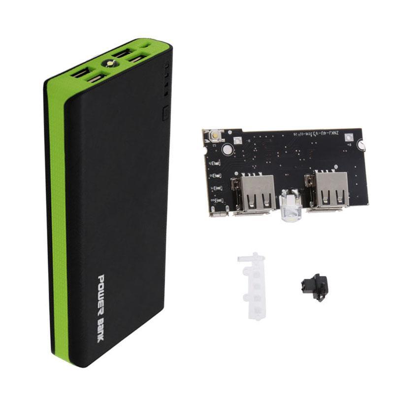 Green-Power Bank Case Kit 18650 Battery Charger Portable for Smart Phone