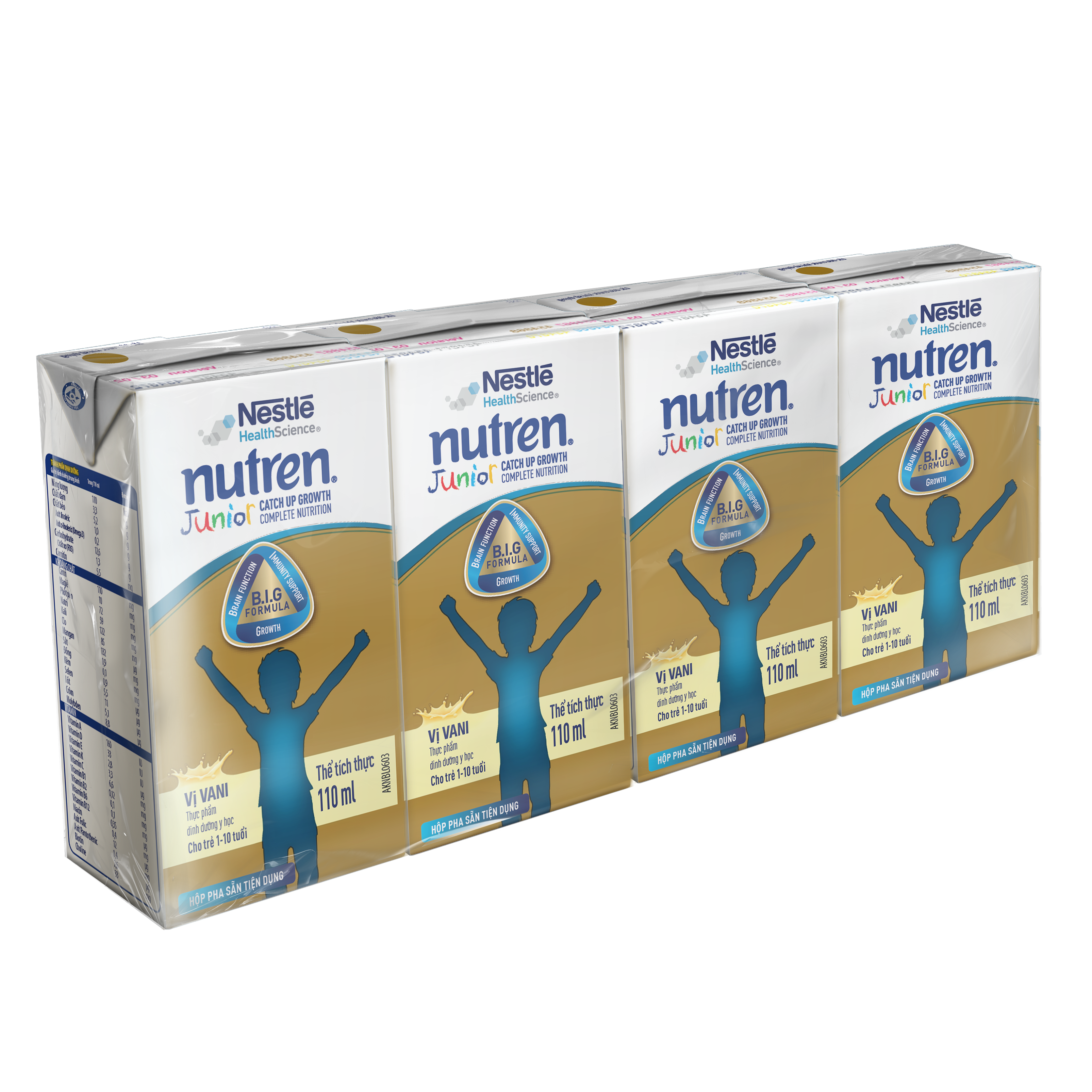 [Tặng tập tô màu] Combo 16 hộp pha sẵn Nutren Junior Nestle Bé từ 1-10 tuổi 110ml/hộp Giúp tăng trưởng 3 chuẩn: Thế chất, Đề kháng, Tư duy