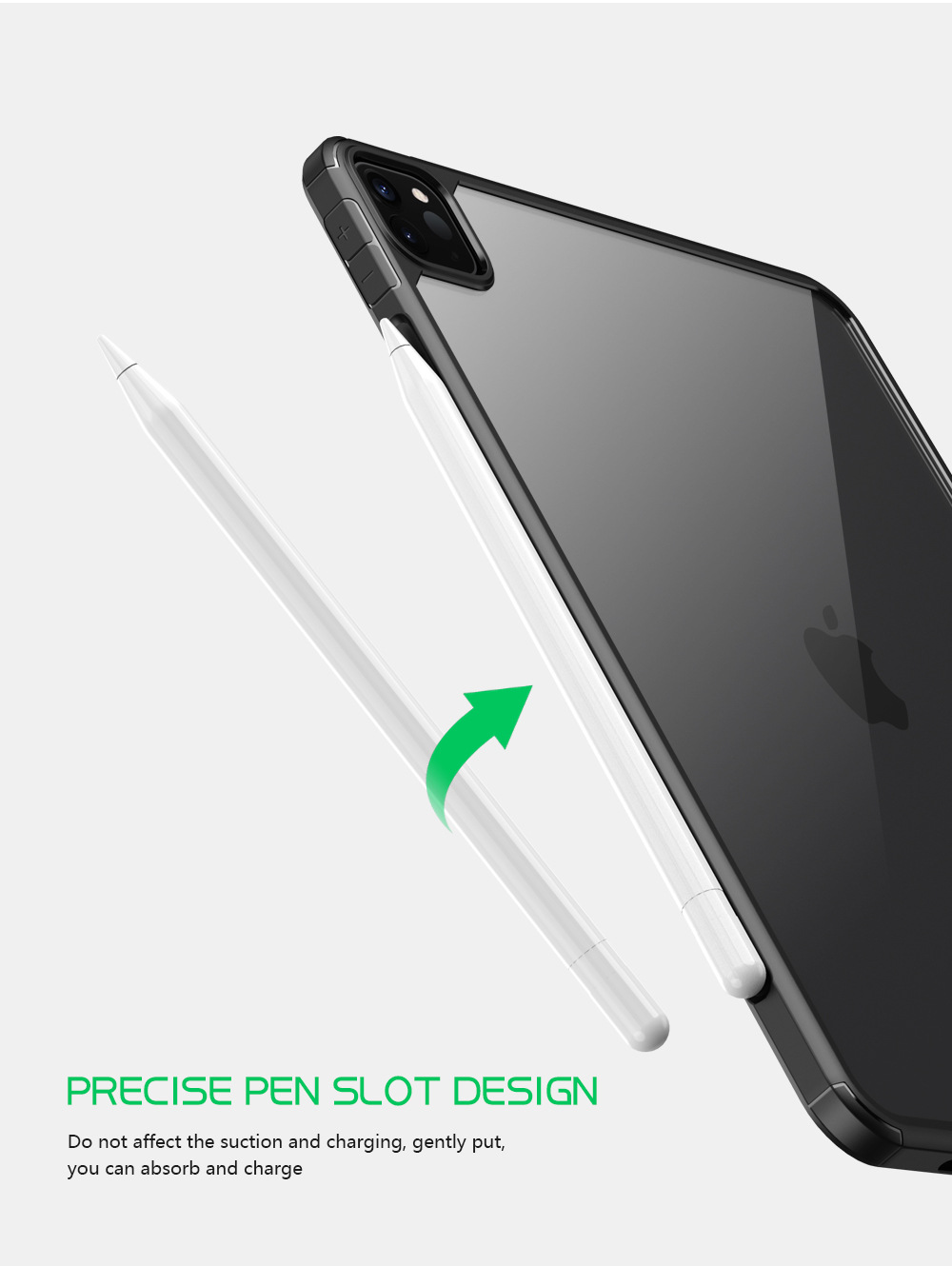 Ốp Lưng Dành Cho iPad Pro 11 inch 2021 / iPad Pro 11 inch 2020 / iPad Pro 11 inch 2018 Mặt Lưng Kính Trong Suốt Viền Color