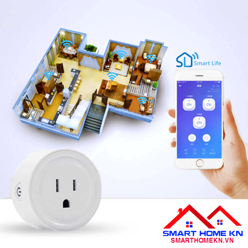 Ổ Cắm Điện Thông Minh Wifi Tuya Smart Life Điều Khiển Từ Xa