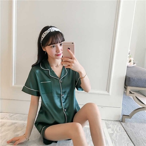 Đồ bộ ngủ Nữ lụa mặc nhà pijama, sang trọng
