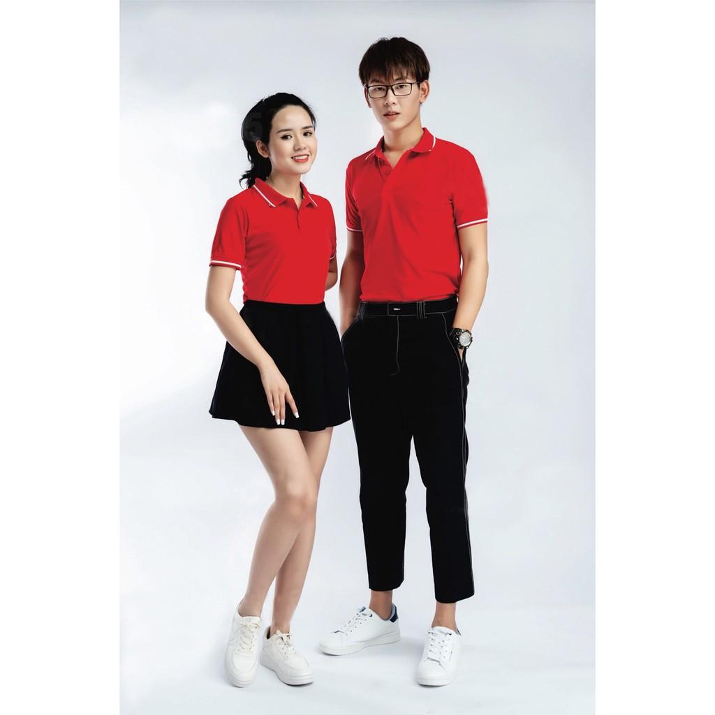 Áo POLO cá sấu chất lascote thải mỏng thoáng mát, Áo thun cổ bẻ UNISEX