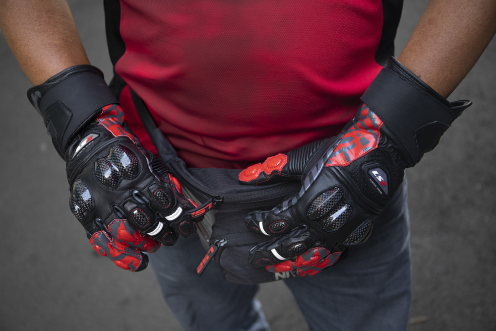 Găng Tay Bảo Hộ Lái Moto, Xe Máy LS2 Feng Racing - GARA20