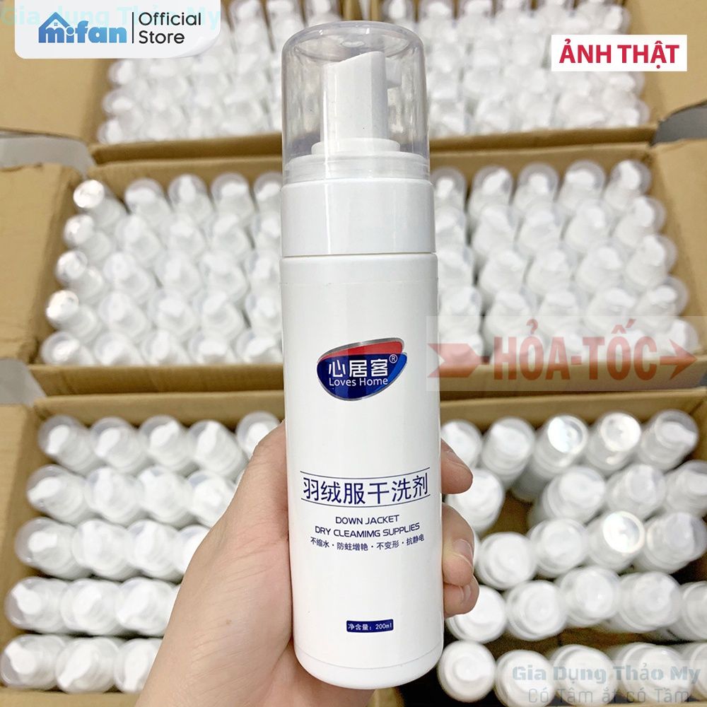 Xịt Giặt Khô-Làm Sạch Quần Áo Giầy Dép Túi Sách - Chai 200ml