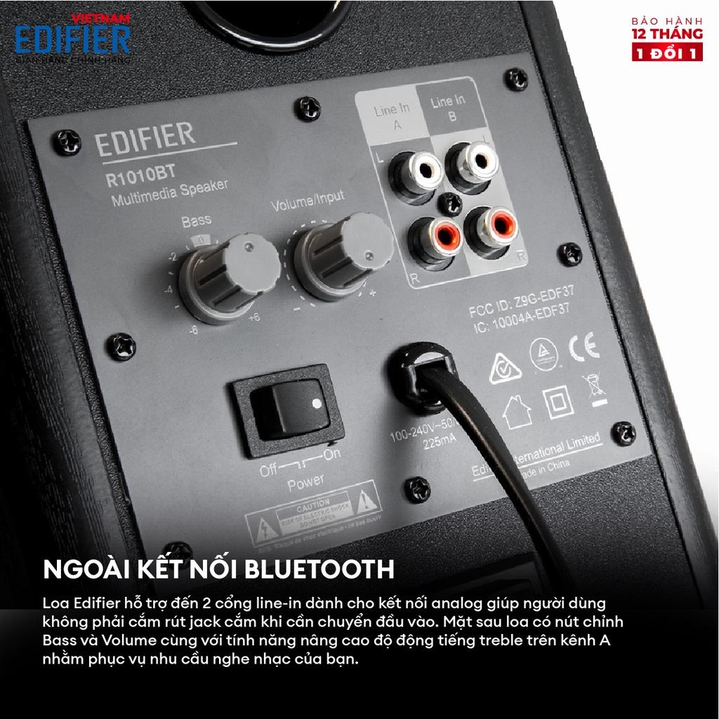 Bộ loa Bluetooth 2.0 EDIFIER R1010BT - Kết nối hai thiết bị Bluetooth - Bluetooth đa điểm - Gỗ cổ điển - Hàng Chính Hãng - Bảo Hành 12 Tháng