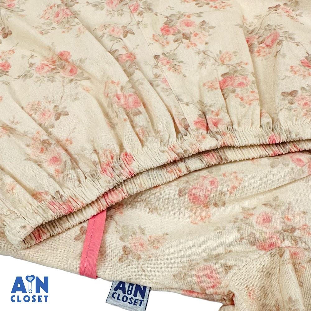 Bộ quần áo Ngắn bé gái họa tiết Chùm Hồng cotton - AICDBGLZQCCM - AIN Closet