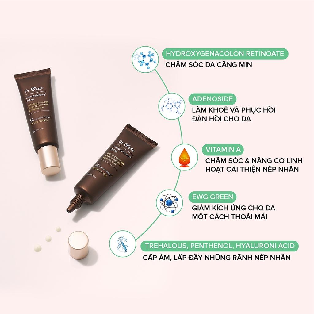 Kem Dưỡng Săn Chắc Da DR.ORACLE Retino Tightening Cream 30ML - Cải Thiện Nếp Nhăn Dưỡng Ẩm &amp;amp; Làm Trắng Da