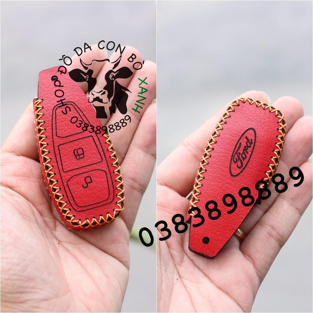 Bao da dành cho chìa khoá Ford Ecosport, Fiesta, Focus handmade da thật 004