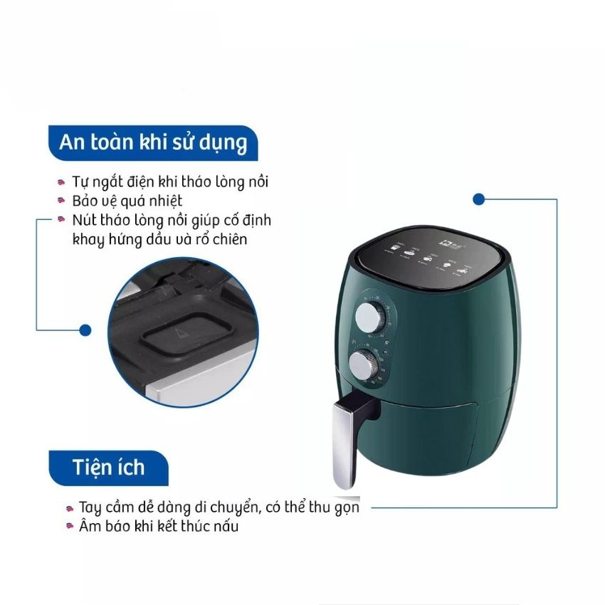 Nồi chiên không dầu, lò chiên không dầu Camel 12 lít/ 10 lít/ 7 lít dung tích lớn Vân Phương Shop - Hàng Chính Hãng