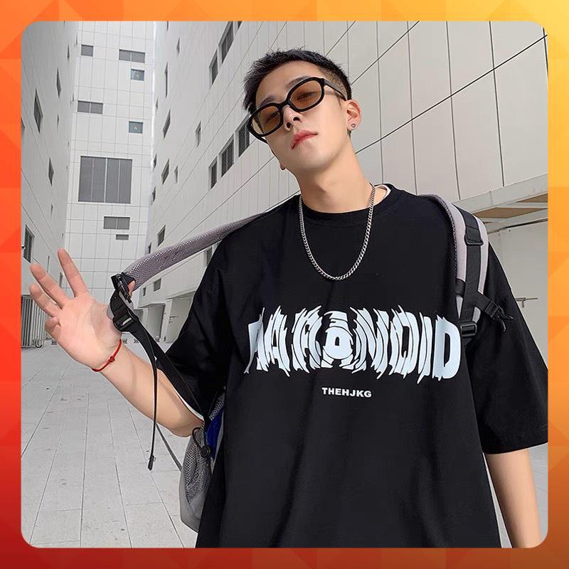 Áo thun tay lỡ form rộng họa tiết in PARANOID - phông ulzzang unisex nam nữ đều mặc được