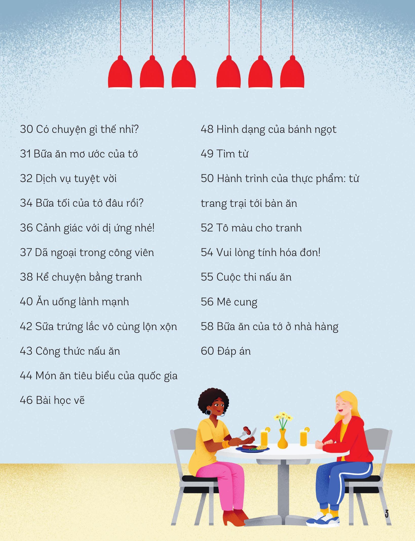 Sách - 30++ Hoạt Động Viết, Vẽ, Tô Màu, Giải Đố... Theo Chủ Đề - Trò Chơi Cho Trẻ - Ở Nhà Hàng