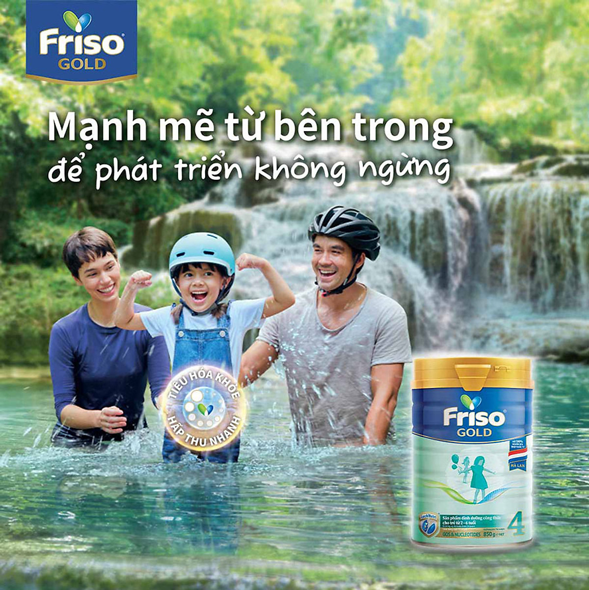 Combo 2 lon sữa Bột Friso Gold 4 850g + Tặng cân điện tử Friso mới