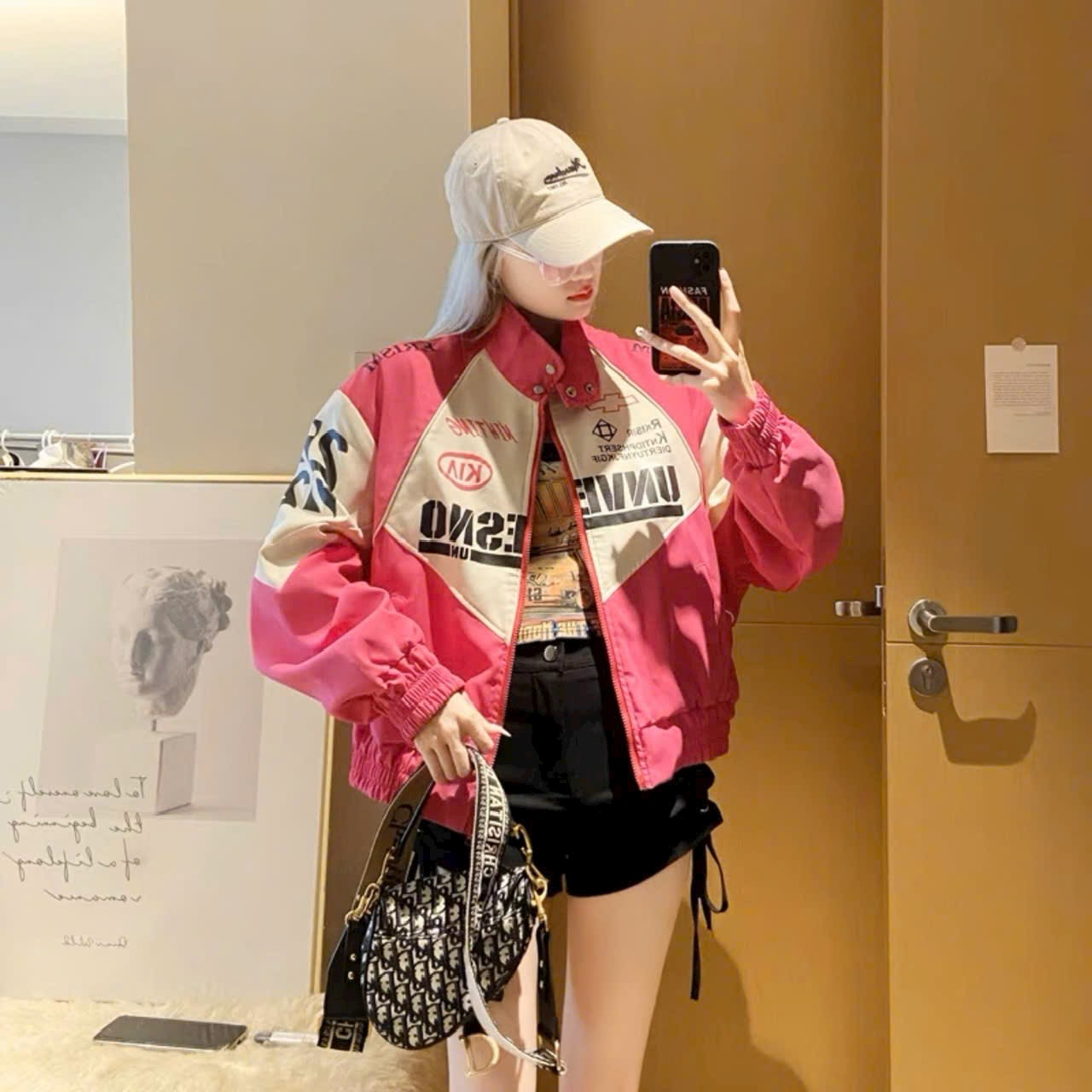 Áo Khoác Dù UNVESNO LOGO Nam Nữ Ulzzang Unisex Form Rộng Bomber TRƠN Jacket (Ảnh thật/ Có sẳn), áo khoác bomber bòng chày cổ cao thể thao chống nắng chống nước