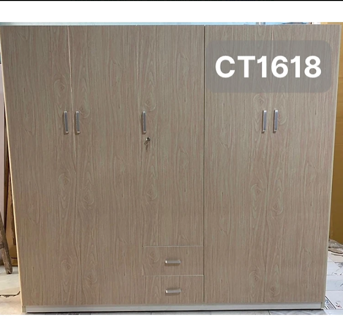 Tủ quần áo nhựa 5 cánh kèm hộc kệ trong ĐV Tundo 204 x 185 x 47 cm nhiều màu lựa chọn