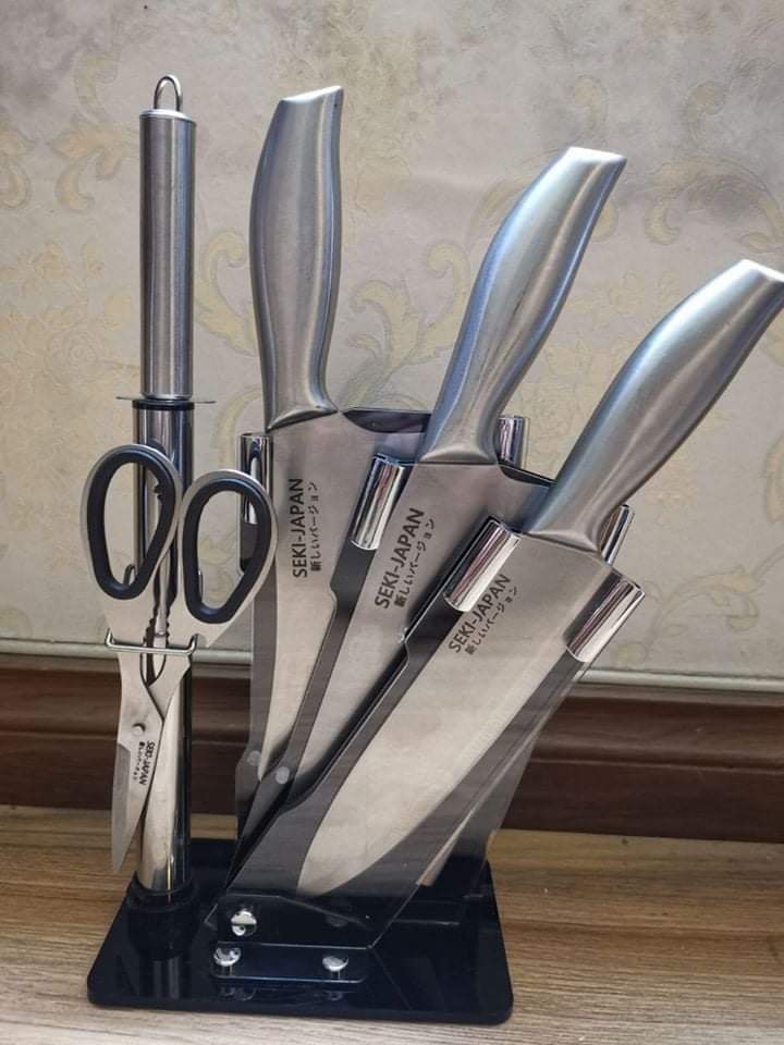 Bộ dao 6 món nhà bếp Nhật Bản Inox cao cấp - Chính hãng D Danido - Logo thân dao ngẫu nhiên