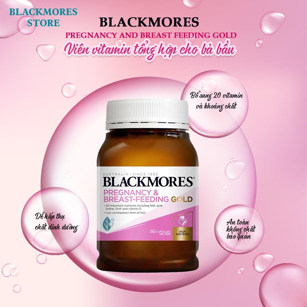 Viên uống bổ sung vitamin tổng hợp cho bà bầu Blackmores Pregnancy And Breast Feeding Gold 60 viên