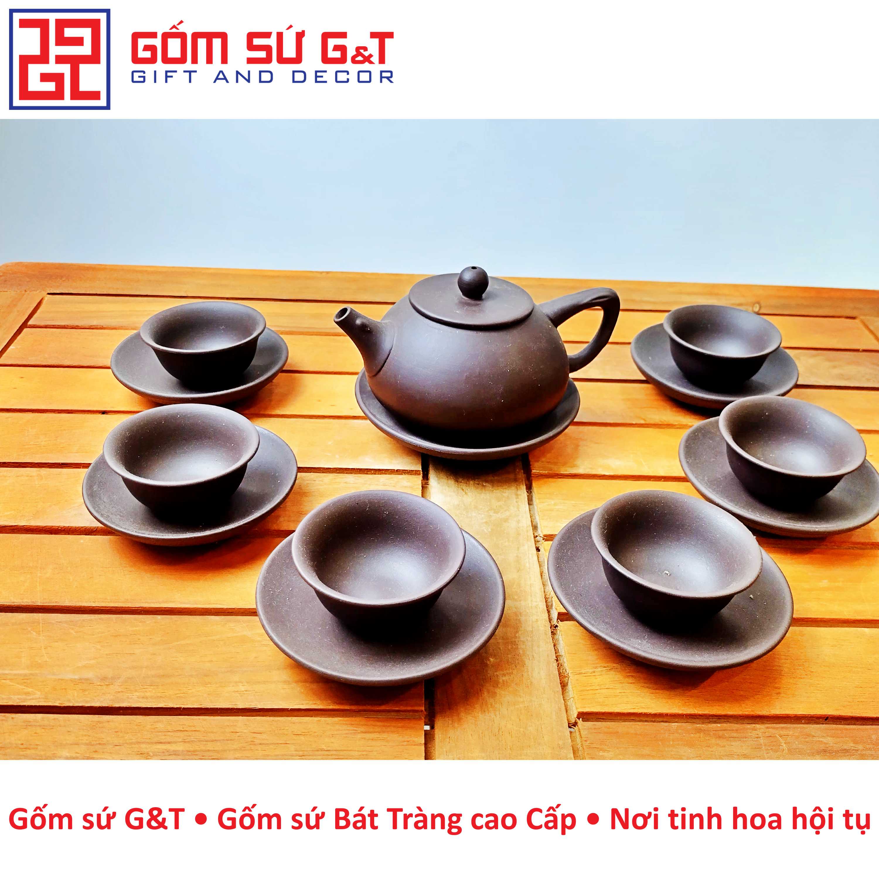 Bộ trà nâu thủy bình Gốm Sứ G&amp;T