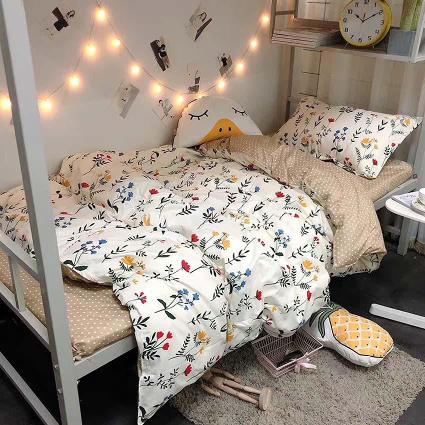 Bộ Chăn Chần Ga Gối Cotton LIDACO SP000801 - Hoa Mùa Hạ