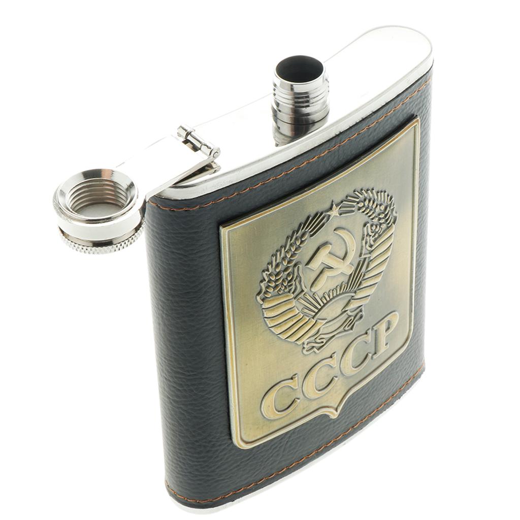 Russia High Grade Hip Flask 230ml/8oz Stainless Steel Flagon Whiskey Bottle