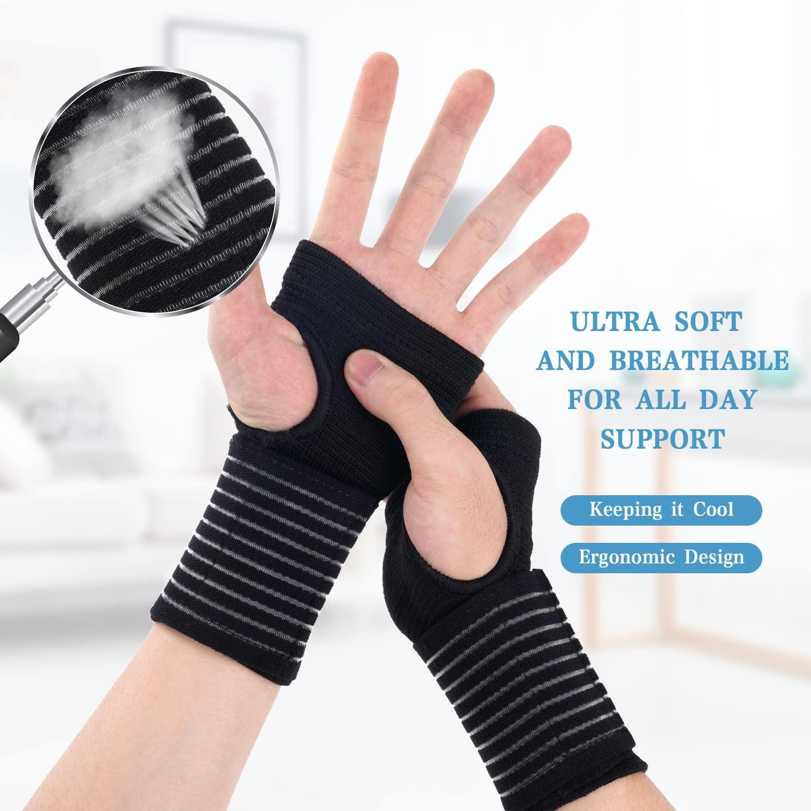 Băng chính, 2 miếng băng thủ công cổ tay với dây buộc Velcro cho thể thao và cuộc sống hàng ngày, cổ tay đeo cổ tay cổ tay cho phụ nữ và nam giới