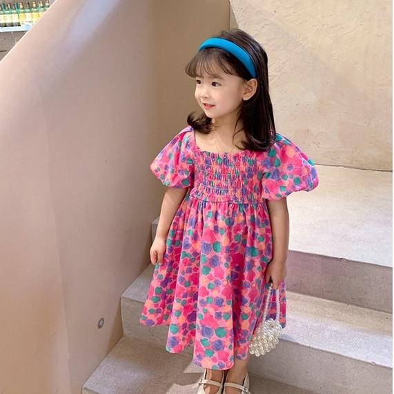 VT36 Size90-130 (10-25kg) Váy đầm cho bé gái (Đầm babydoll vải thô Hàn Quốc) Thời trang trẻ Em hàng quảng châu