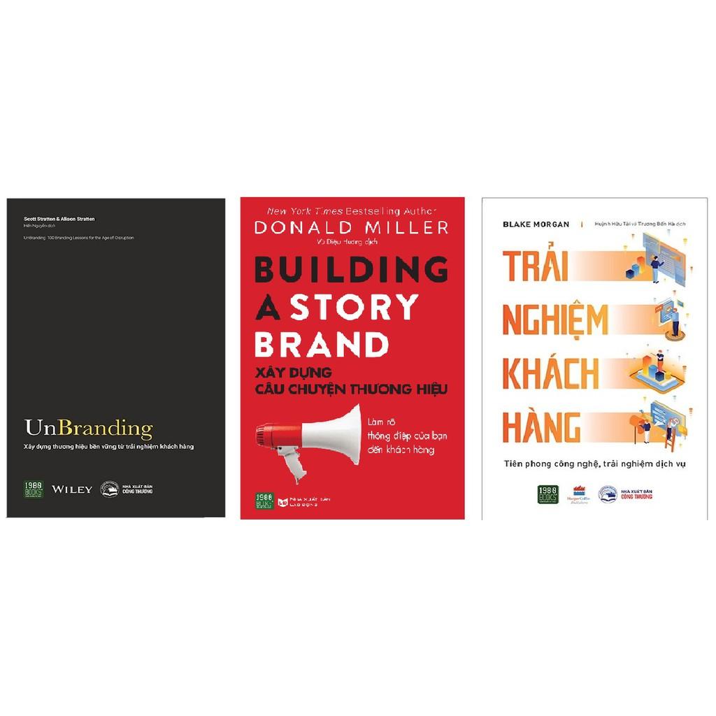 Sách - Combo 3 Cuốn Trải Nghiệm Khách Hàng, Unbranding Xây Dựng Thương Hiệu ,  Building A Story Brand   (  kèm sổ tay )