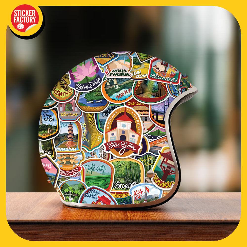 Welcome to Vietnam - Set 100 sticker decal hình dán dễ thương - STICKER FACTORY