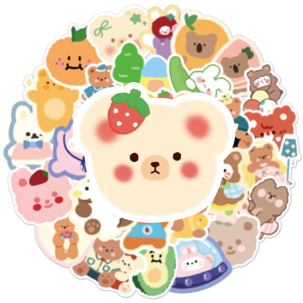 Sticker GẤU BYUNNIE BOO hoạt hình cute trang trí mũ bảo hiểm,guitar,ukulele,điện thoại,sổ tay,laptop-mẫu S162
