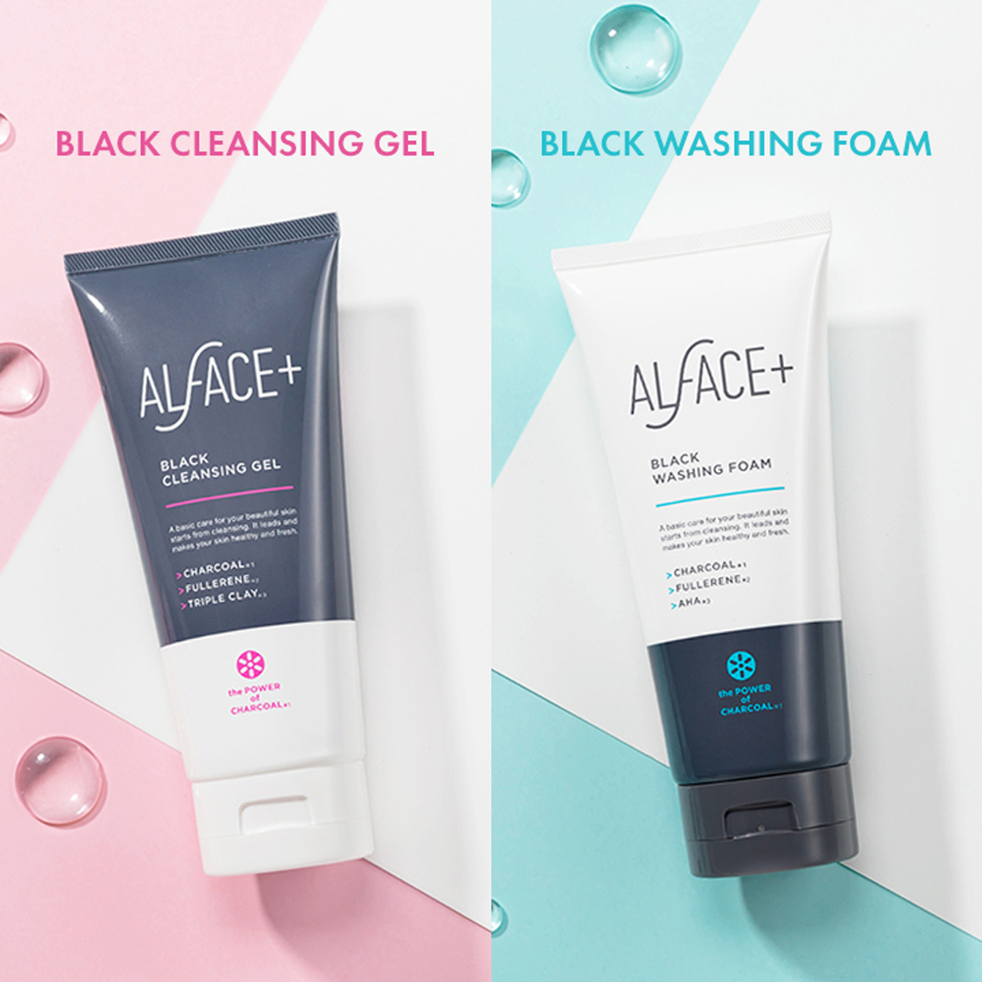 Gel Tẩy Trang Bùn Khoáng Và Than Tre Hoạt Tính Nhật Bản Cho Da Dầu, Mụn, Hỗn Hợp Alface Black Cleansing Gel, Dưỡng Ẩm, Chứa Tinh Chất Siêu Chống Oxy Hóa, Ngăn Lão Hóa Da