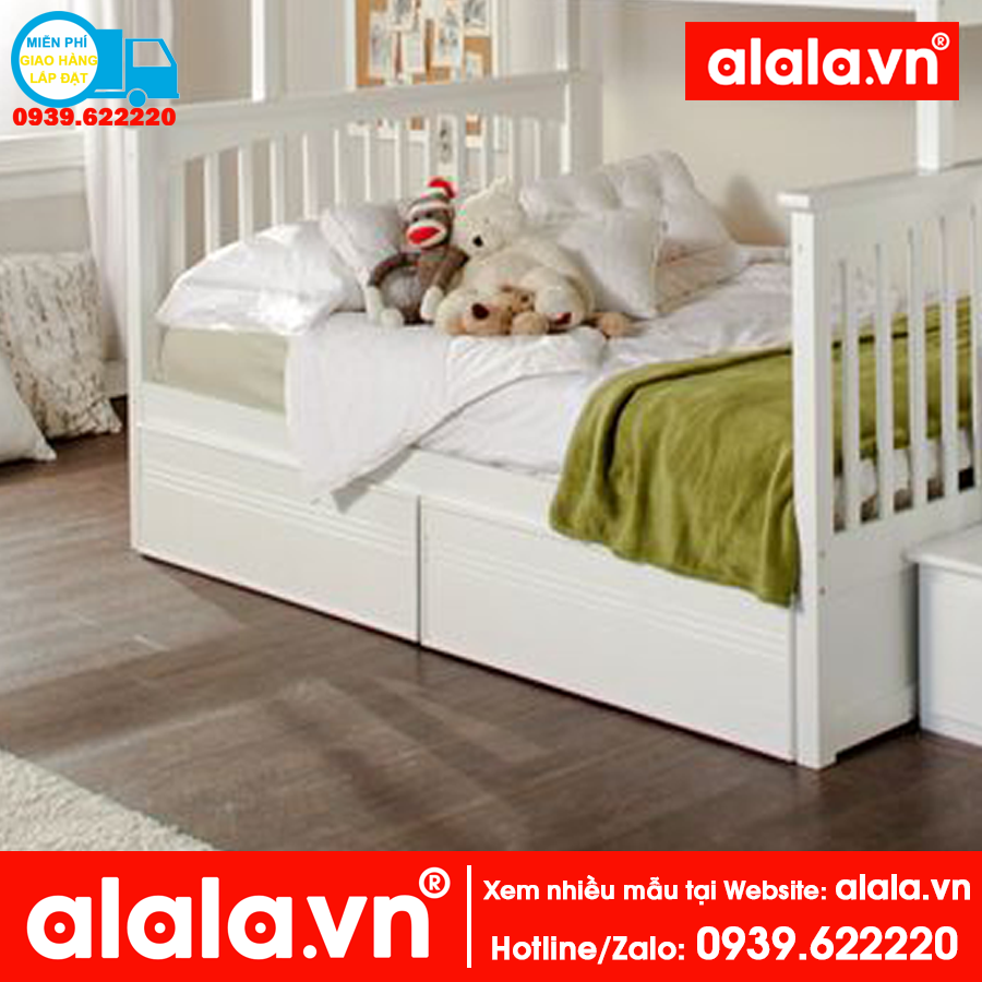 Giường tầng ALALA105 (1m2, 1m4) gỗ thông nhập khẩu - www.ALALA.vn® - Za.lo: 0939.622220