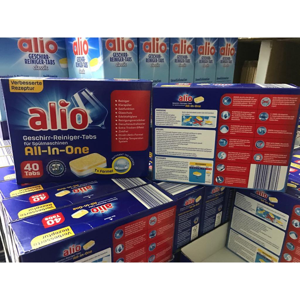 Viên rửa bát Alio All in one 40 viên sản xuất tai CHLB Đức